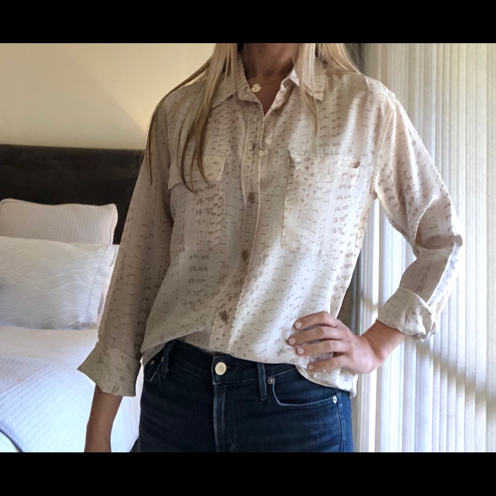 Equipment signature slim silk blouse